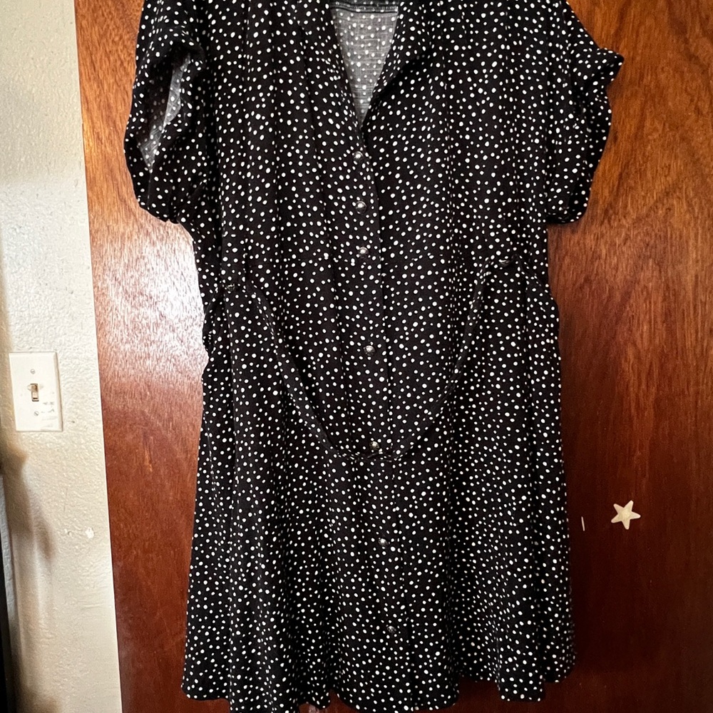 Torrid Black and White Polka Dot Top